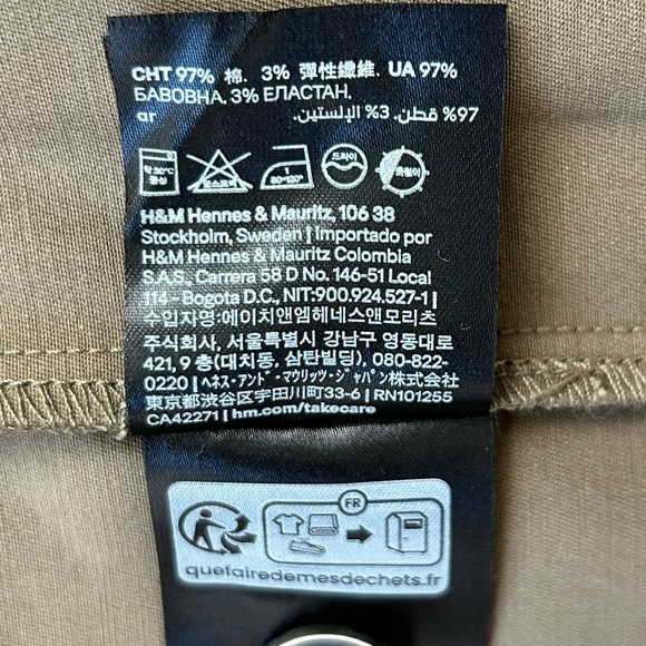 H&M EDITION Women’s Utility Wrap Skirt Dark Khaki Green Oversized Belt Pocket‎ 4 - Picture 9 of 15